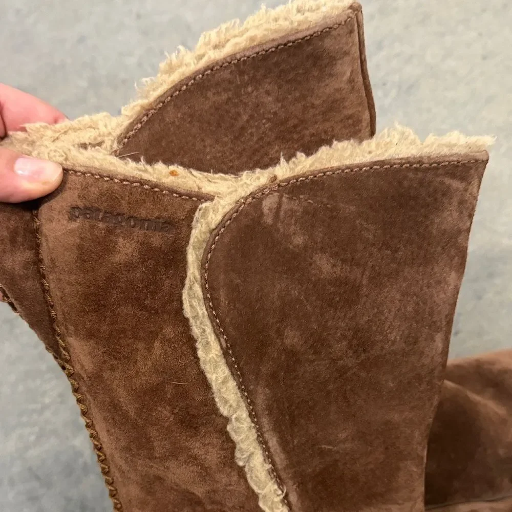 Patagonia Brown Shearling Winter Boots